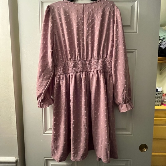 Long-Sleeve Swiss Dot Dress XL - Picture 3 of 6